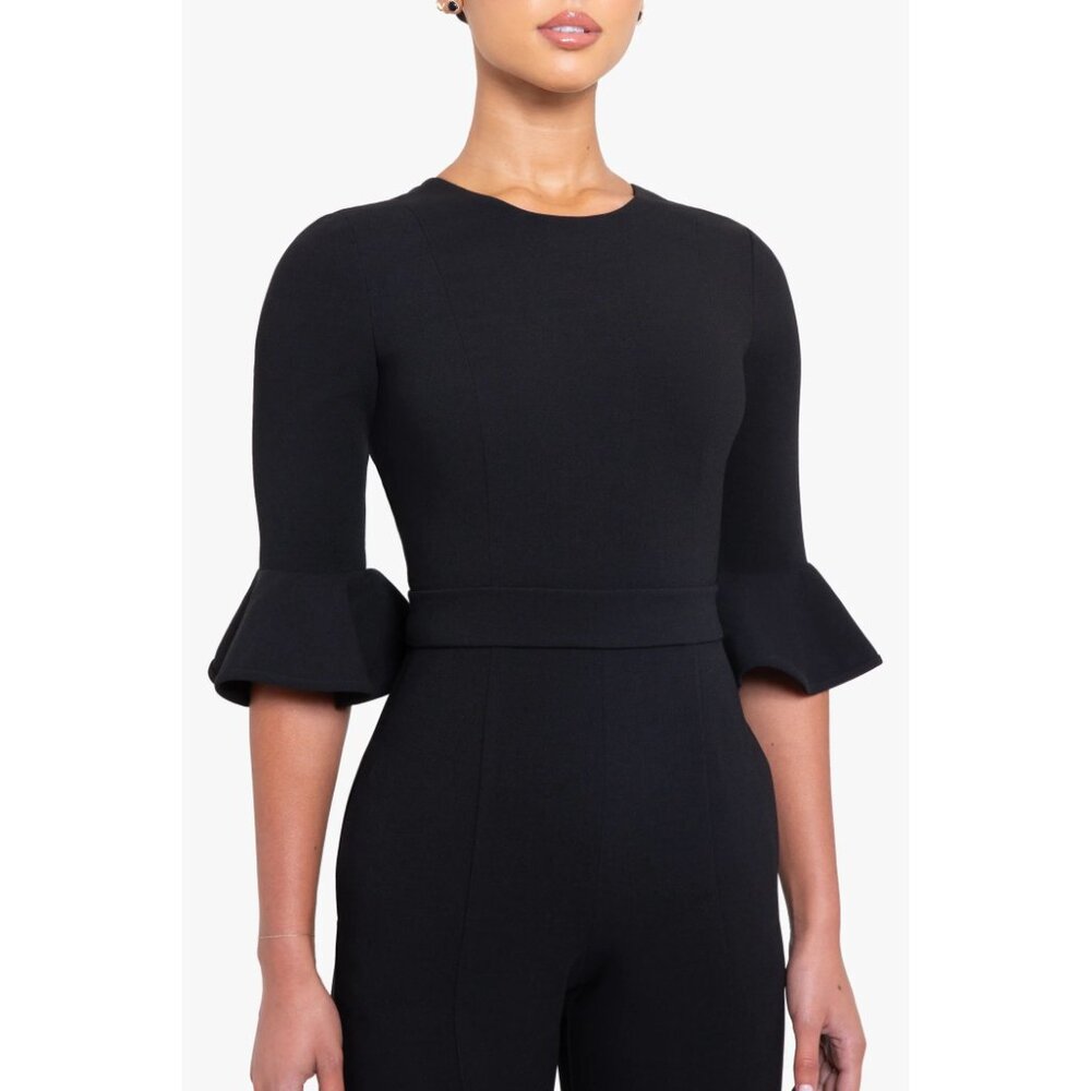 BLACK HALO Brooklyn Jumpsuit Black sz 4 S Women's - Picture 3 of 8